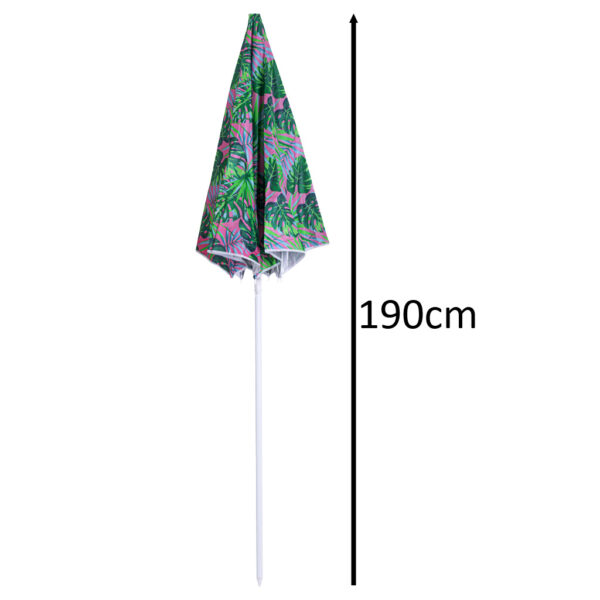 Parasol ogrodowy plazowy regulowany 150cm lamany liscie