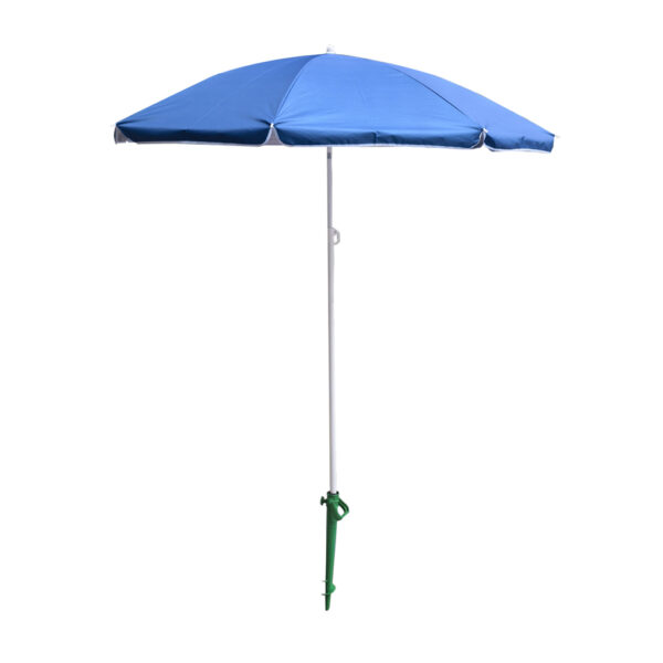 Parasol ogrodowy plazowy regulowany lamany skladany UV 150cm niebieski