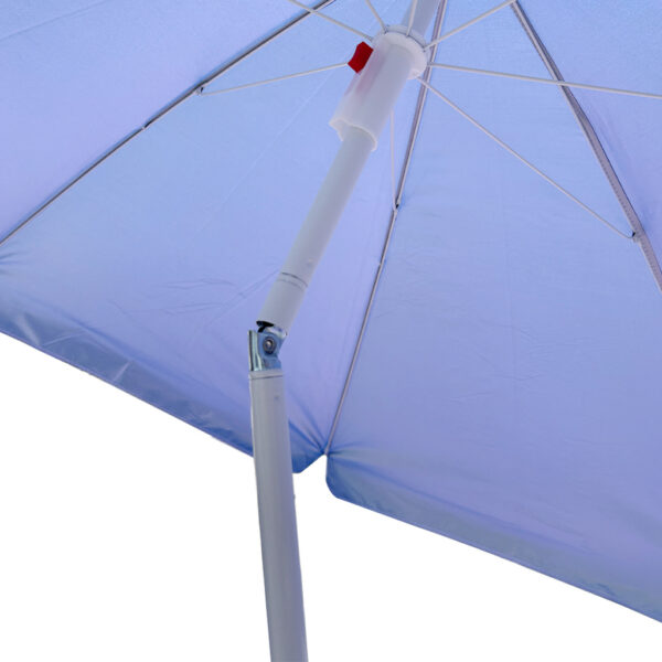 Parasol ogrodowy plazowy regulowany lamany skladany UV 150cm niebieski