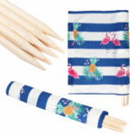 Parawan plazowy na plaze 6 metrow paski flamingi ananasy