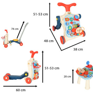 Pusher walker interactive educational table 5in1