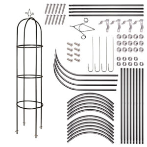 Pergola ogrodowa kolumnowa slup kolumna dzwon stojak na roze kwiaty pnace metalowa 195 cm