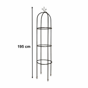 Pergola ogrodowa kolumnowa slup kolumna dzwon stojak na roze kwiaty pnace metalowa 195 cm