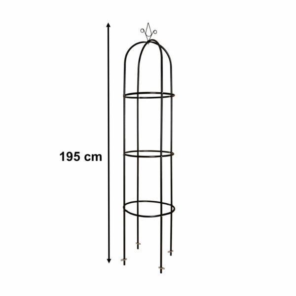 Pergola ogrodowa kolumnowa slup kolumna dzwon stojak na roze kwiaty pnace metalowa 195 cm