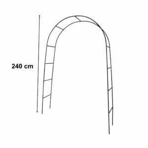 Pergola ogrodowa luk uchwyt na roze kwiaty bluszcz pnacza metalowa 240 x 140 cm