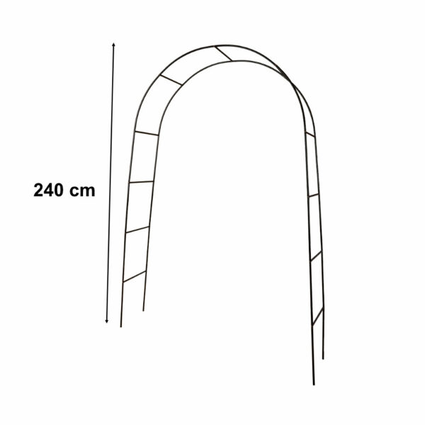 Pergola ogrodowa luk uchwyt na roze kwiaty bluszcz pnacza metalowa 240 x 140 cm