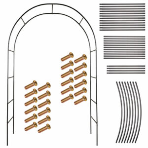 Pergola ogrodowa luk uchwyt na roze kwiaty bluszcz pnacza metalowa 240 x 140 cm