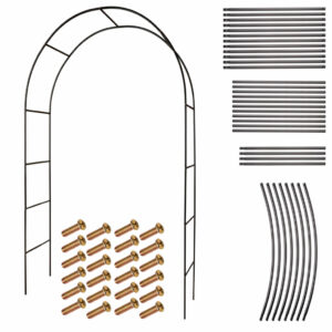 Pergola ogrodowa luk uchwyt na roze kwiaty bluszcz pnacza metalowa 240 x 140 cm