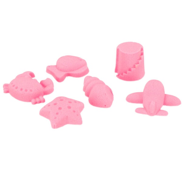 Piasek Kinetyczny 2kg foremki piaskownica zestaw XXL plastyczny kreatywny rozowy