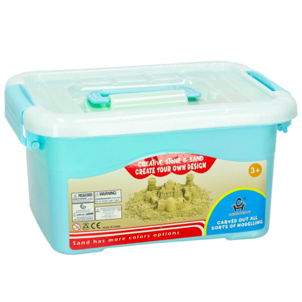 Piasek Kinetyczny 2kg foremki piaskownica zestaw XXL plastyczny kreatywny rozowy