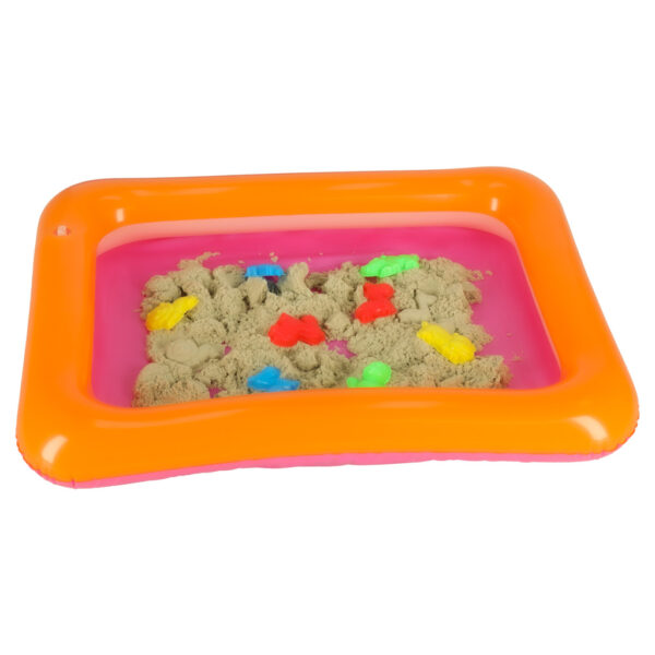 Piasek Kinetyczny w wiaderku 1kg foremki bezowy