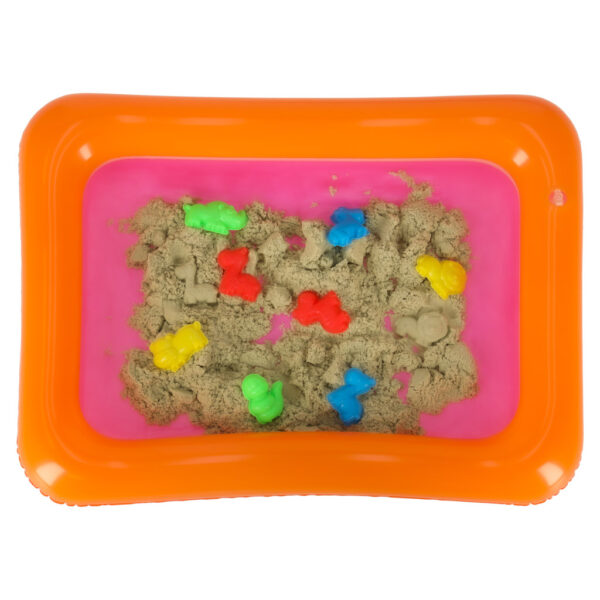 Piasek Kinetyczny w wiaderku 1kg foremki bezowy