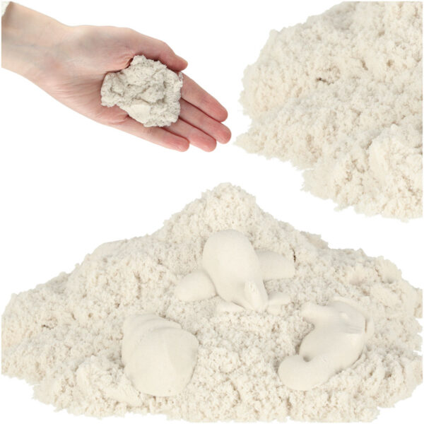 Piasek kinetyczny 1kg w woreczku bialy Piasek kinetyczny 1kg w woreczku bialy