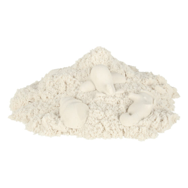 Piasek kinetyczny 1kg w woreczku bialy