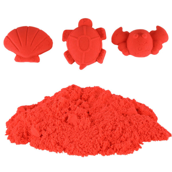 Piasek kinetyczny 1kg w woreczku czerwony