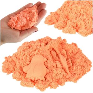Piasek kinetyczny 1kg w woreczku pomaranczowy