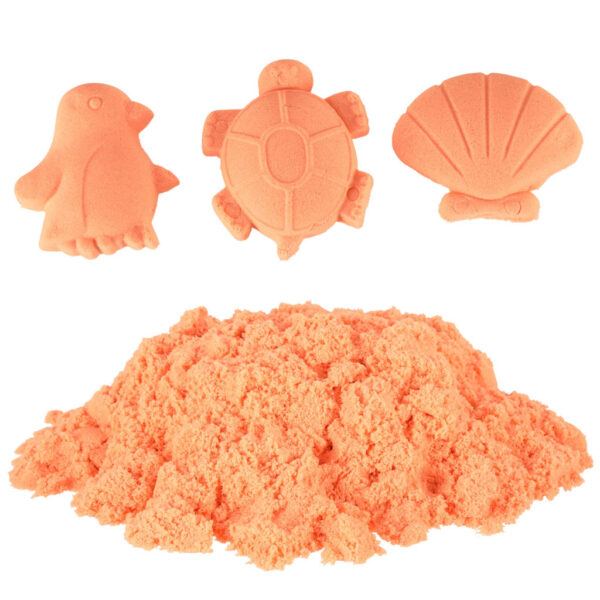 Piasek kinetyczny 1kg w woreczku pomaranczowy