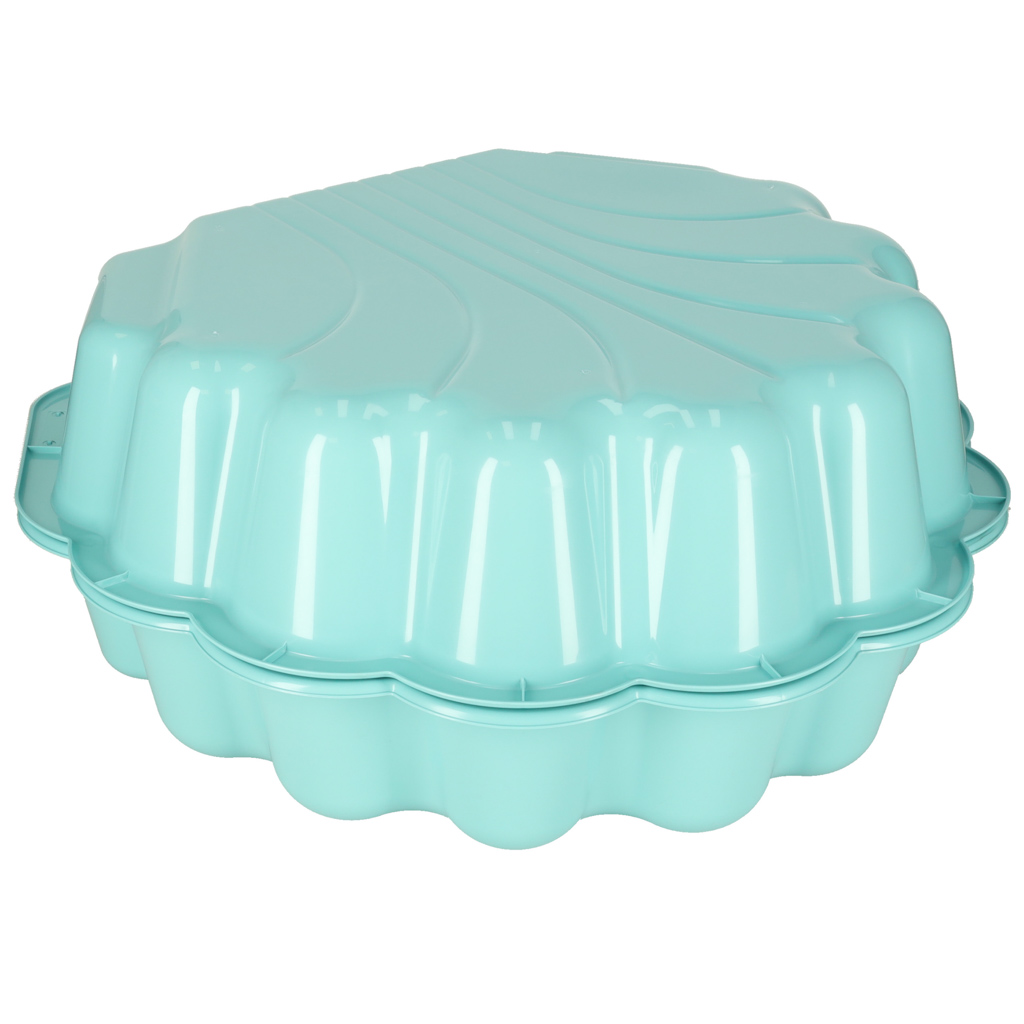 Piaskownica zamykana basen Muszelka Twins podwojna 2w1 160x87 5x19 5cm mietowa