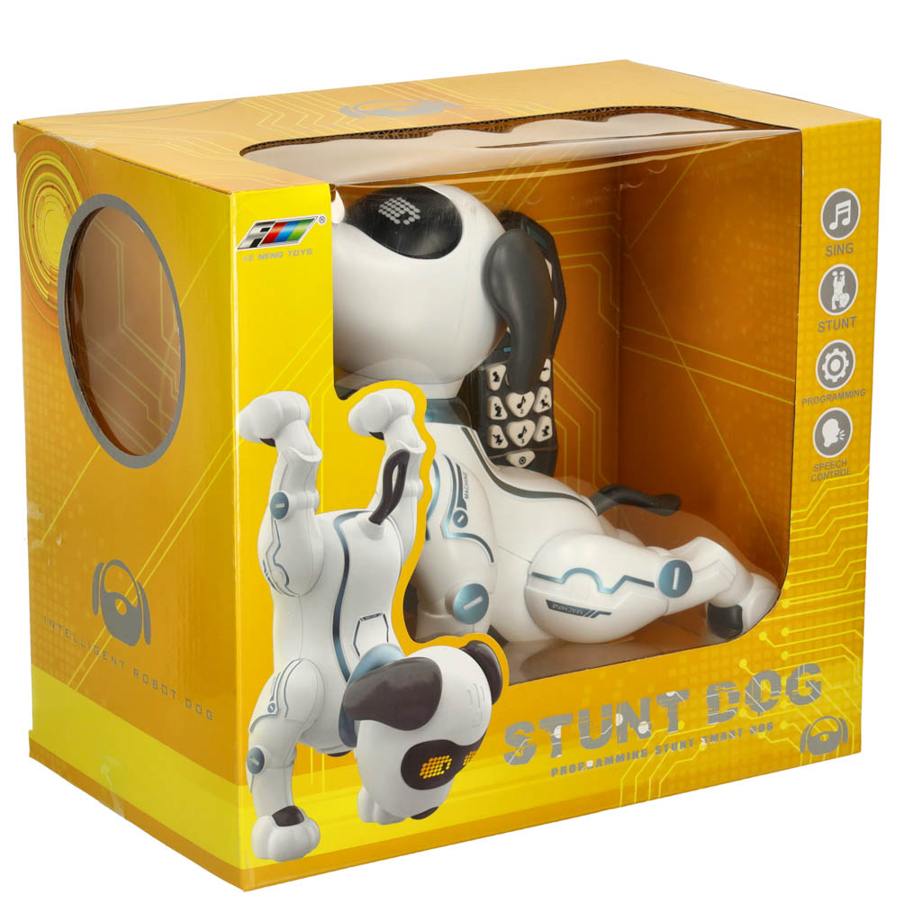 Pies piesek interaktywny zdalnie sterowany na pilota RC robot skacze spiewa