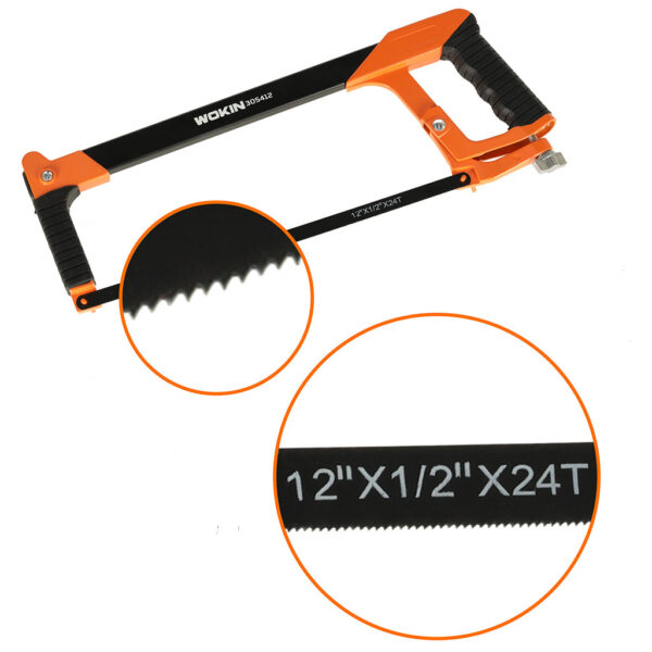 Pila reczna brzeszczot do metalu kablakowa aluminiowy uchwyt regulacja ostrza 300 mm WOKIN