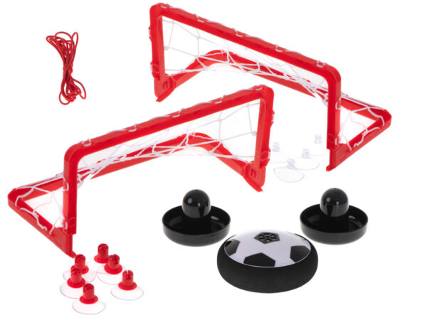 Pilka latajaca Hoverball na stol swiecaca bramki