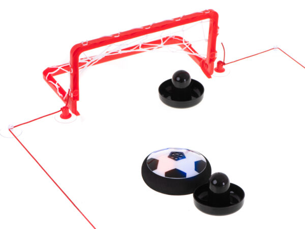 Pilka latajaca Hoverball na stol swiecaca bramki