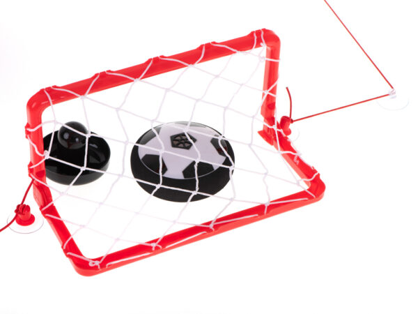 Pilka latajaca Hoverball na stol swiecaca bramki
