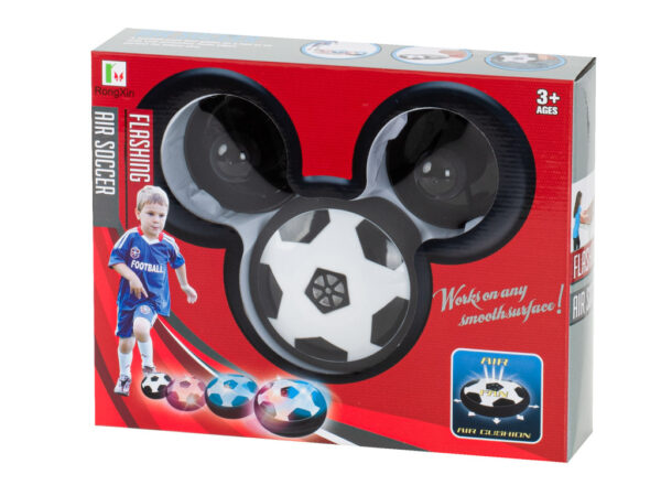 Pilka latajaca Hoverball na stol swiecaca bramki