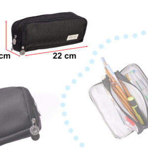 KX5673 1 Mokyklos pieštuko dėklas trigubas paketėlis Cosmetika 3in1 CZA