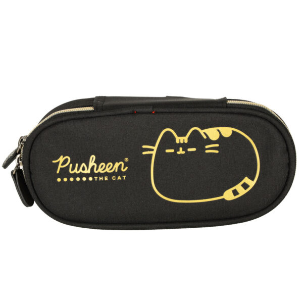 Piornik szkolny usztywniany saszetka z klapka Pusheen Gold