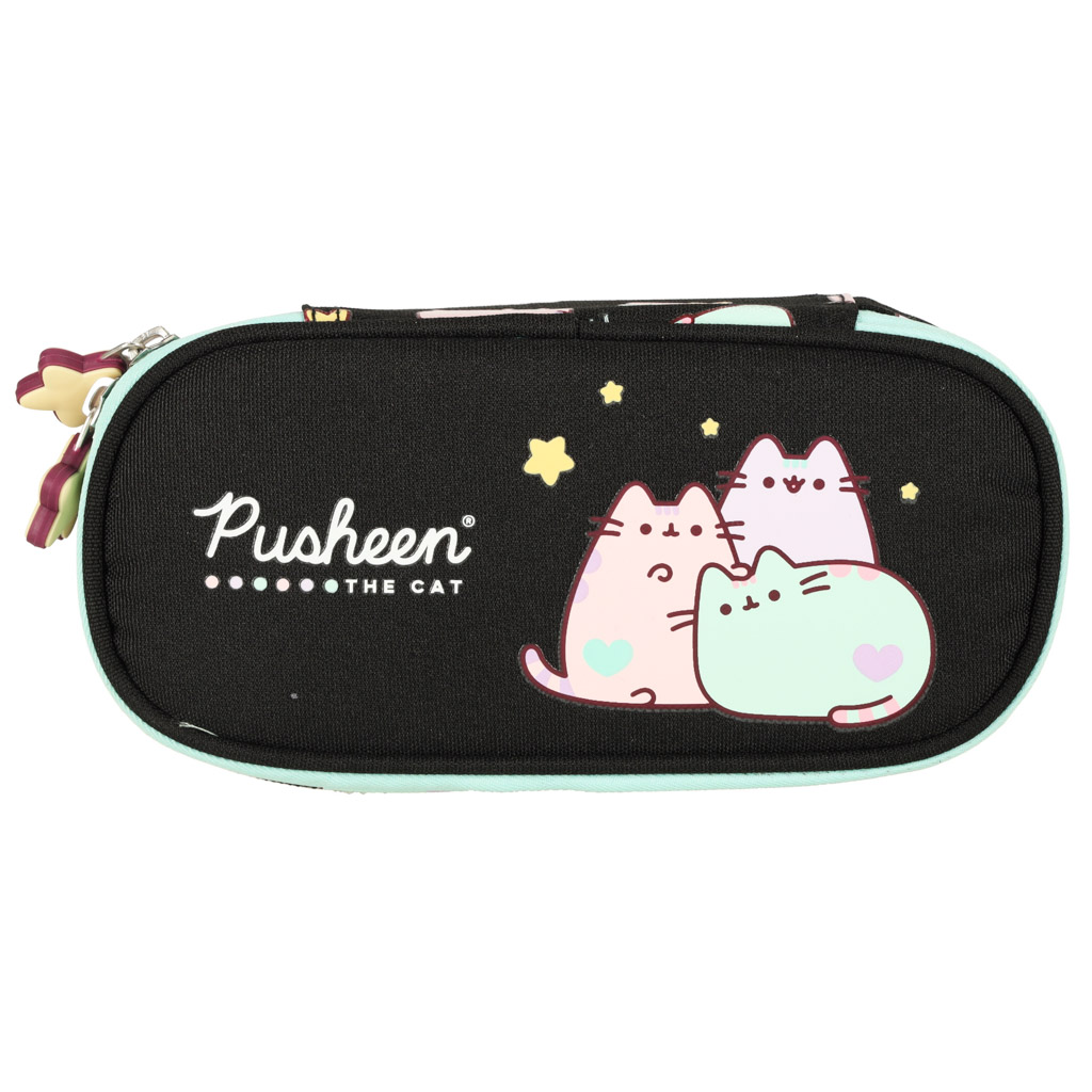 Piornik szkolny usztywniany saszetka z klapka Pusheen Pastel
