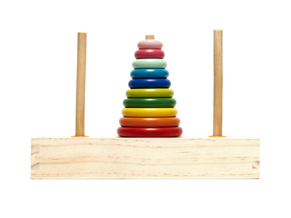 KX6214 Piramida piramidka drewniana z podstawą wieża sorter t