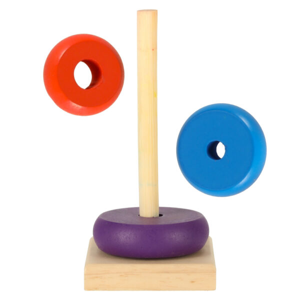 Piramida piramidka drewniana wieza sorter teczowa 13cm