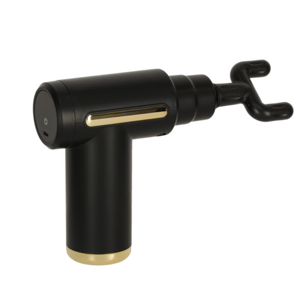 Pistolet do masazu masazer do plecow ciala LED 4w1 czarny