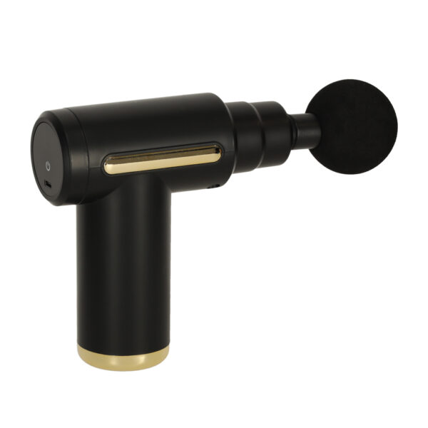 Pistolet do masazu masazer do plecow ciala LED 4w1 czarny