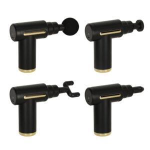 Pistolet do masazu masazer do plecow ciala LED 4w1 czarny