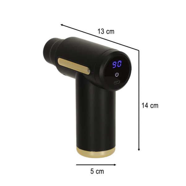 Pistolet do masazu masazer do plecow ciala LED 4w1 czarny
