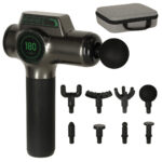 Pistolet do masazu masazer do plecow ciala wyswietlacz LED 8w1