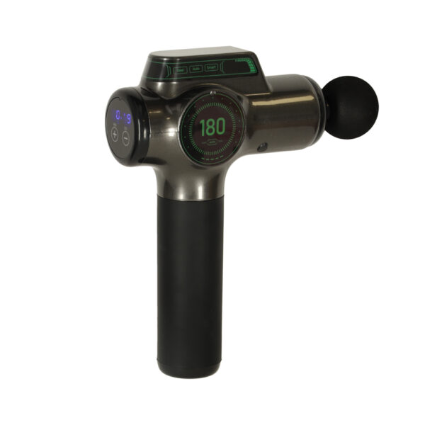 Pistolet do masazu masazer do plecow ciala wyswietlacz LED 8w1