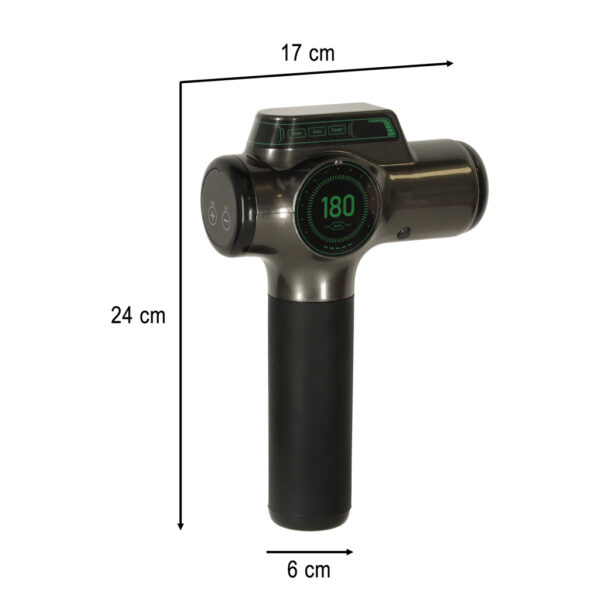 Pistolet do masazu masazer do plecow ciala wyswietlacz LED 8w1