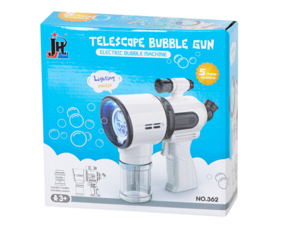Pistolet do robienia baniek mydlanych bialy