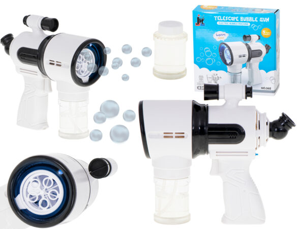 Pistolet do robienia baniek mydlanych bialy
