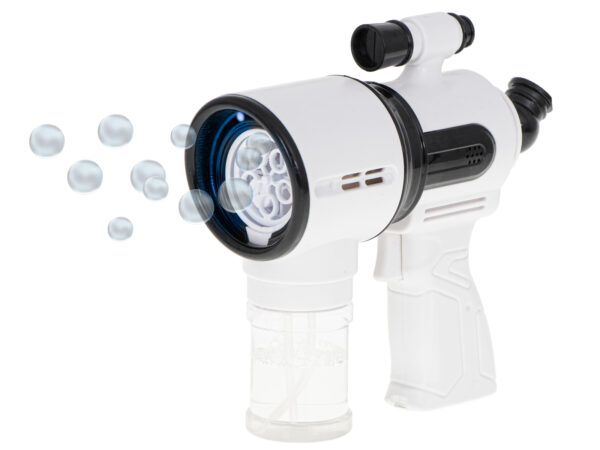 Pistolet do robienia baniek mydlanych bialy