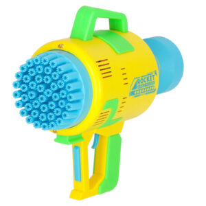 Pistolet maszynka do baniek mydlanych banki mydlane swiatla zolty