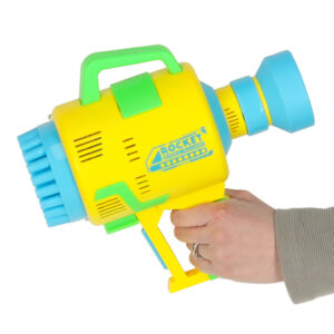 Pistolet maszynka do baniek mydlanych banki mydlane swiatla zolty