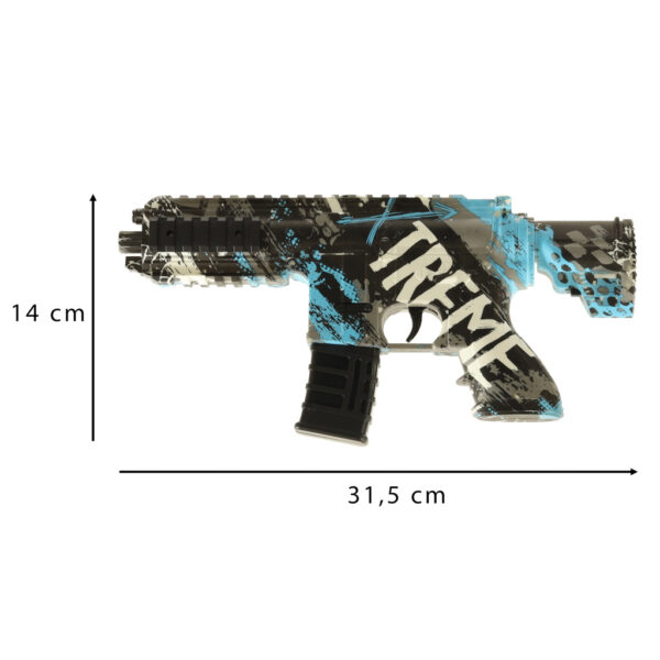 Pistolet na kulki zelowe wodne karabin niebieski zasilanie bateryjne USB 550szt 7 8mm
