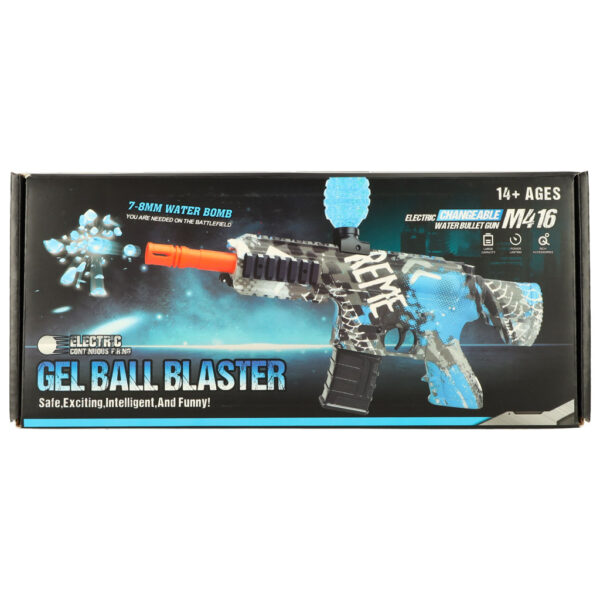 Pistolet na kulki zelowe wodne karabin niebieski zasilanie bateryjne USB 550szt 7 8mm