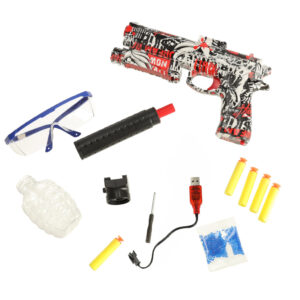 Pistolet na kulki zelowe wodne karabin zasilanie akumulatorowe USB okulary 550szt 7 8mm