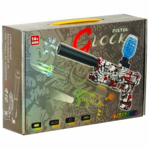 Pistolet na kulki zelowe wodne karabin zasilanie akumulatorowe USB okulary 550szt 7 8mm