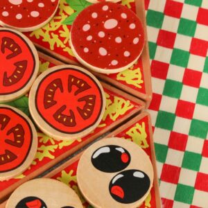 Pizza drewniany zestaw do zabawy na rzep akcesoria lopatka noz talerz nauka krojenia 20cm
